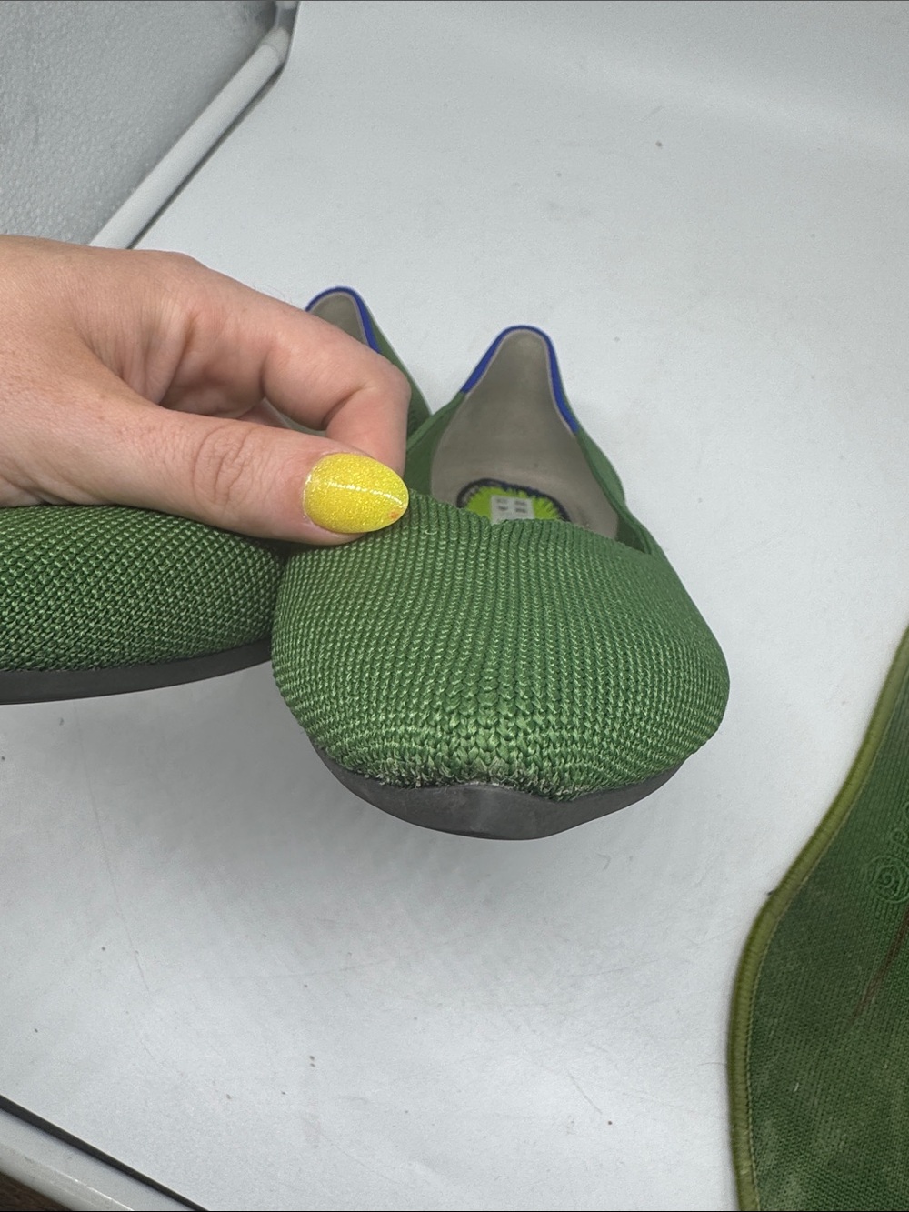 Rothy’s Willow Pointed Toe Flats Green Size 9.5 - Picture 13 of 15